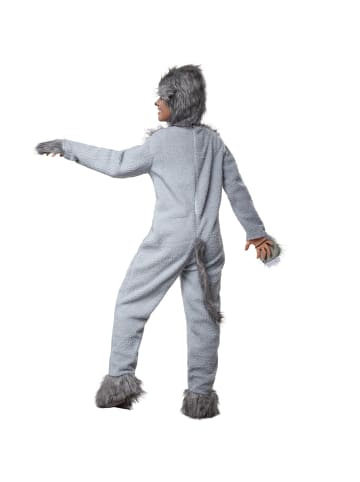 tectake Overall aus hellgrauem, aufgerauten und warmen Stoff, grau