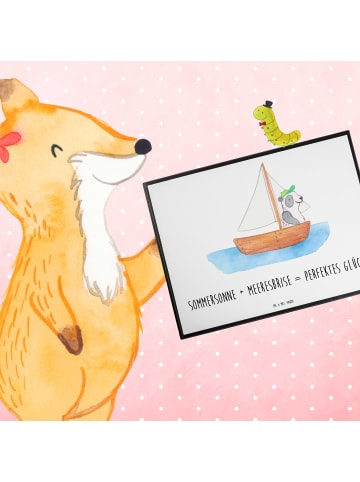 Mr. & Mrs. Panda tischauflage Sommer Meer Glück mit Spruch in Weiß