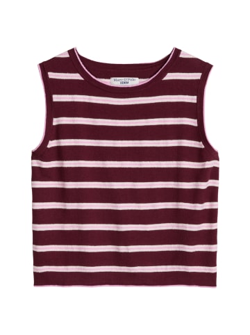 Marc O'Polo DENIM Ärmelloser Strickpullover regular in Dark Pink