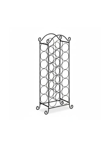 Weinregal in Schwarz - (B)33 x (H)88 x (T)20 cm