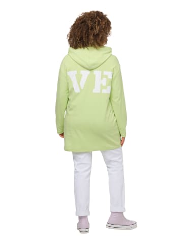 Ulla Popken Sweatjacke in limettengrün