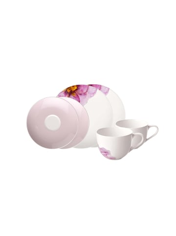 Villeroy & Boch Kaffeeset 6tlg. EC Rose Garden in weiß