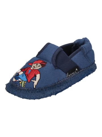 NANGA Hausschuhe FUSSBALLER in blau