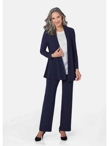 GOLDNER Leichte Shirtjacke lila mit Stretch in marine