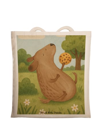 Mr. & Mrs. Panda totebag Hund Keks Design ohne Spruch in Weiß