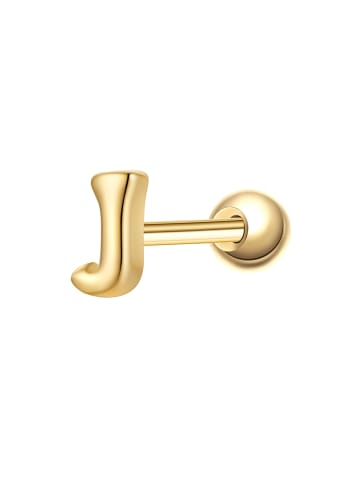 Glanzstücke München Ohrringe Piercing Buchstabe J aus Sterling Silber in gelbgold