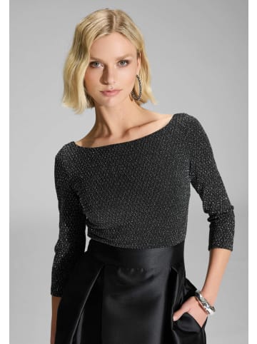 SWING Cocktailkleid in schwarz silber - 0001