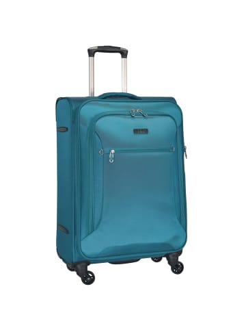 D&N Travel Line 6400 4-Rollen Trolley 68 cm in petrol