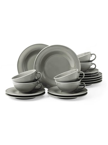 Seltmann Weiden 18-tlg. Teeservice Beat Color Glaze in Perlgrau