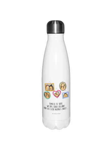 Mr. & Mrs. Panda Thermosflasche Igel Familie mit Spruch in Weiß