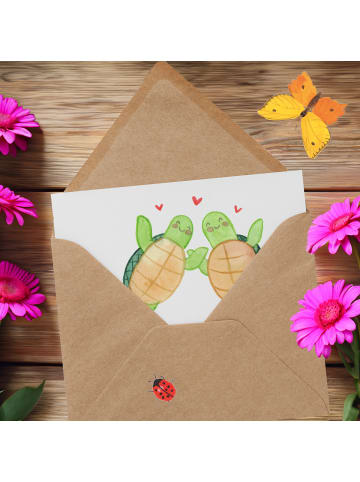 Mr. & Mrs. Panda Deluxe Karte 50. Hochzeitstag mit Spruch in Weiß