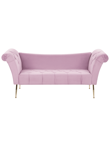 Beliani Chaiselongue NANTILLY in Violett - (W) 175 x (H) 76 x (L) 70 cm