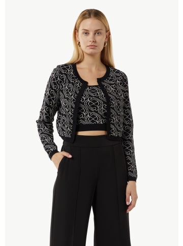 comma Strickjacke langarm in Schwarz