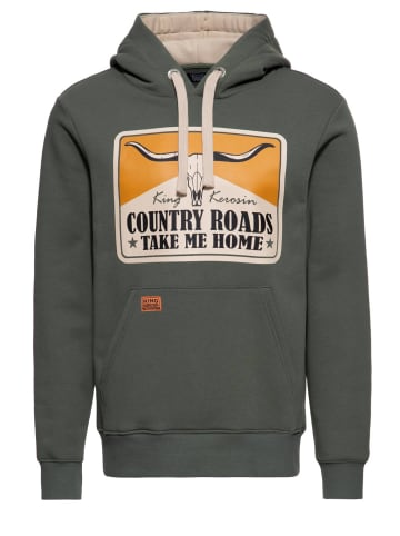 King Kerosin King Kerosin Hoodie Country Roads in olivgrün