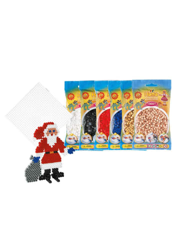 Hama 7tlg. Set: Midi-Bügelperlen-Set Weihnachtsmann in bunt