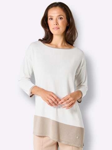 creation L Modal-Baumwoll-Longpullover in ecru-beige