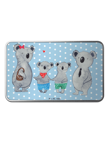 Mr. & Mrs. Panda Geschenkbox Koala Familie zwei ohne Spruch in Blau Pastell