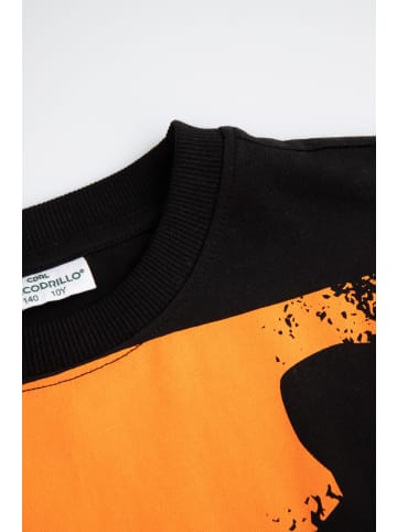 Coccodrillo T-Shirt mit kurzen Ärmeln in schwarz
