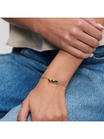 s.Oliver Armband Tricolor Hearts in silber