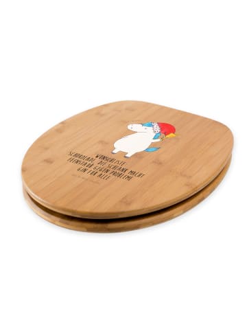 Mr. & Mrs. Panda Toilettendeckel Einhorn Weihnachtsmann mit Spruch in Braun