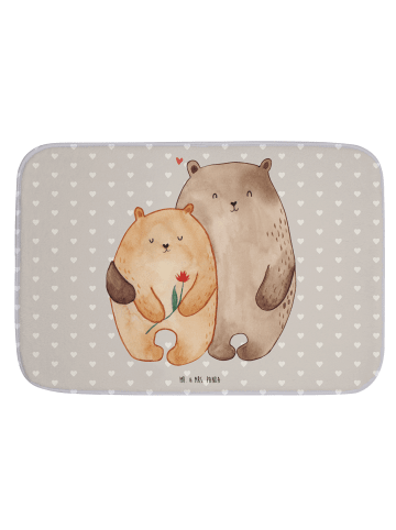 Mr. & Mrs. Panda Badvorleger Bären Liebe ohne Spruch in Grau Pastell