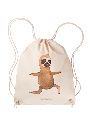 Mr. & Mrs. Panda Tasche Faultier Yoga ohne Spruch in Creme