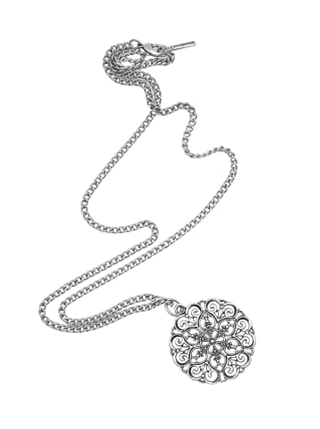 collezione alessandro Lange Kette " Ornament " in altsilber