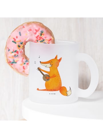 Mr. & Mrs. Panda Große Teetasse Fuchs Gitarre ohne Spruch in Transparent