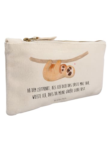 Mr. & Mrs. Panda Pouch Faultier Kind mit Spruch in Weiß
