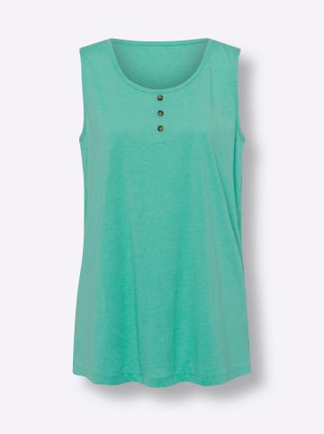 Sieh an! Longtop in blaugrün-meliert