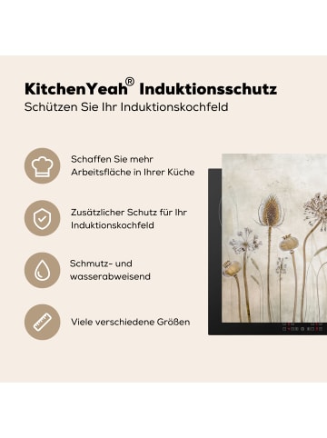KitchenYeah Herdabdeckplatte Blumen