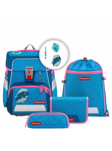 Step by Step Space - Schulranzen Set 5tlg. (Tractor Freddy) in Dolphin Pippa