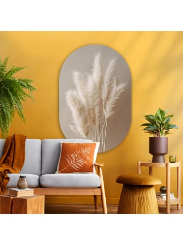 OnlyWow Ovales Wandbild Sandfarben