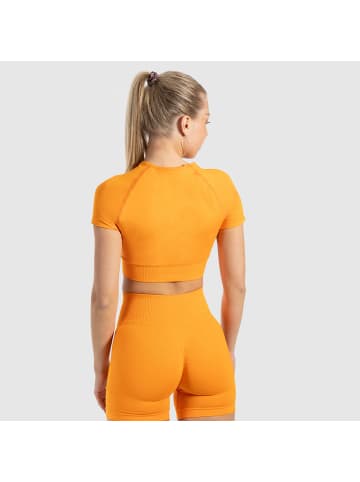 SMILODOX Crop Shirt Elna in Orange