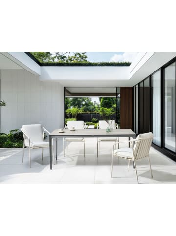 Beliani Esstisch SOVARETO in Grau - (W) 90 x (H) 75 x (L) 180 cm