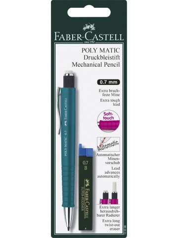 Faber-Castell Druckbleistift Poly Matic 0,7 B sortiert Blisterkarte
