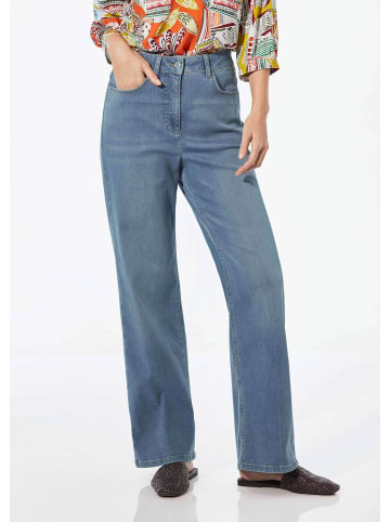 GOLDNER Kurzgröße:  Jeans Klassische Denimhose, dezente Waschung in hellblau