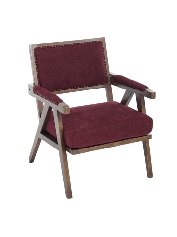 ABRIHOME Einzelner Sofasessel mit Armlehnen, Gepolsterte Liege in Rot