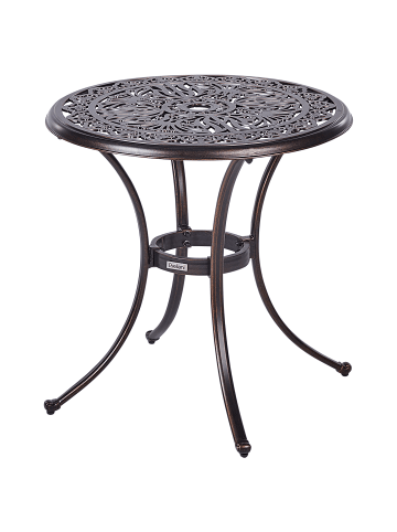 Beliani Gartentisch ANDALO in Braun - (W) 68 x (H) 70 x (L) 68 cm