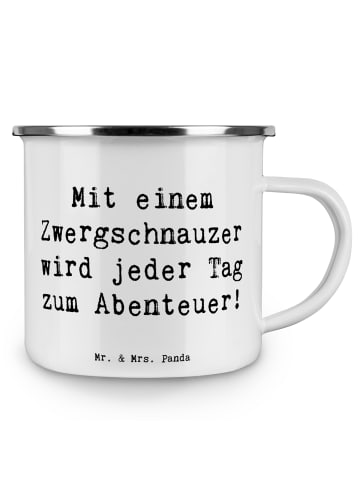 Mr. & Mrs. Panda Teetasse Spruch Zwergschnauzer Abenteuer mit Sp... in Weiß