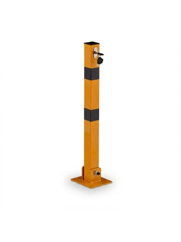 relaxdays Absperrpfosten in Gelb/ Schwarz - (B)15 x (H)65 x (T)13 cm