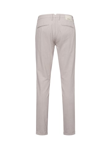 ALBERTO Stoffhose ROB Linen Stripe slim fit in kitt grau - 0001