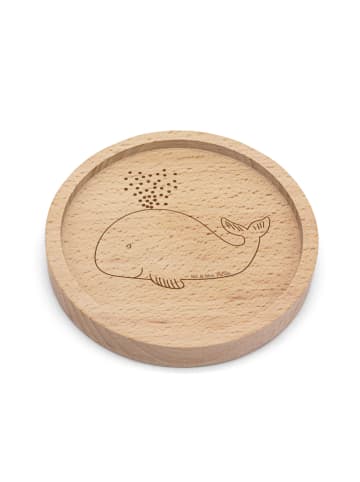 Mr. & Mrs. Panda Holzuntersetzer Wal Konfetti ohne Spruch in Transparent