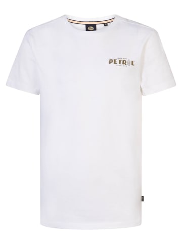 Petrol Industries T-Shirt mit Rückenaufdruck Beachdrive in Weiß