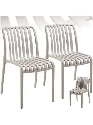 tectake Balkonstuhl, stapelbar, Belastbarkeit 110 kg, 47 x 58 x 80,5 cm