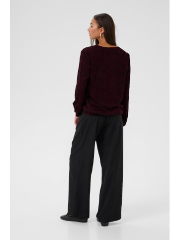 Kaffe Bluse langarm KAditte Regular fit in Windsor Wine/Black Animal