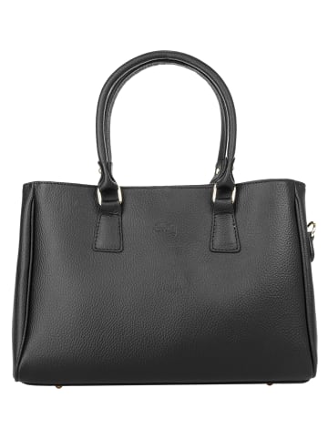 Cluty Handtasche echt Leder in schwarz