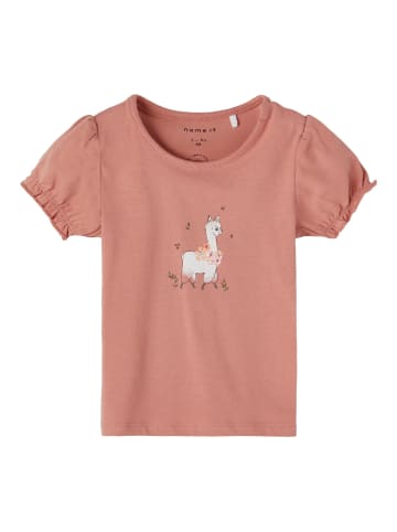 name it Mädchen T-Shirt mit Giraffen Motiv in Rosa