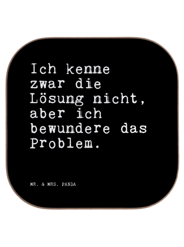 Mr. & Mrs. Panda Tassenuntersetzer Ich kenne zwar die... mit Spruch in Schwarz
