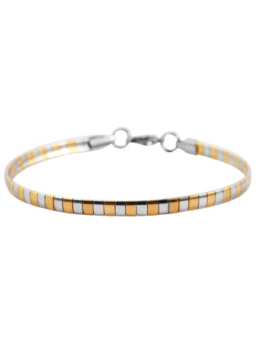 Adeliás Damen Armband aus Edelstahl 21 cm in silber